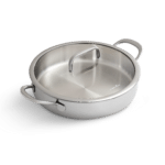 Pampered Chef® Edelstahl-Sauteuse 4,3 Liter mit Deckel und zwei Griffen